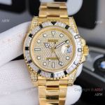 JH Factory Rolex GMT-Master II ETA2836 Watch Black&White Diamond Bezel